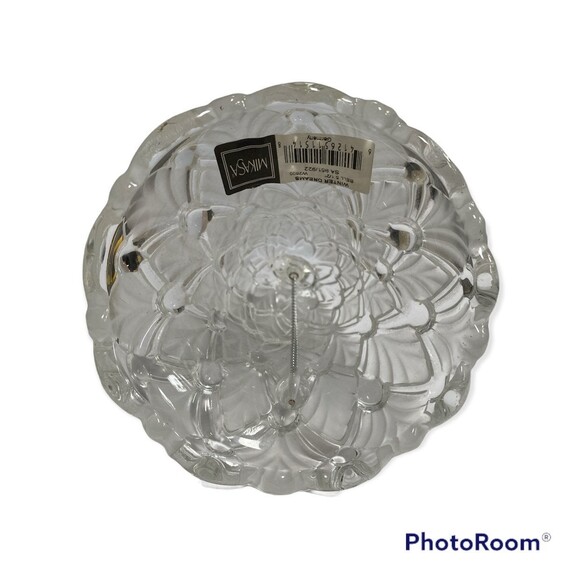 Mikasa WINTER DREAMS  Frosted Crystal Christmas Tree Bell, 5 1/2" Tall, Germany - Picture 3 of 7